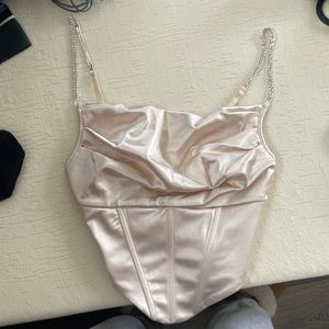 Satin corset top